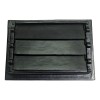 "Hadadezer" Black Antique Iron Wall and Floor Register with Cast Iron Louver 